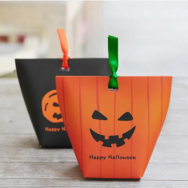 

free shipping black orange purple happy halloween party pavor cake box , HBMY7