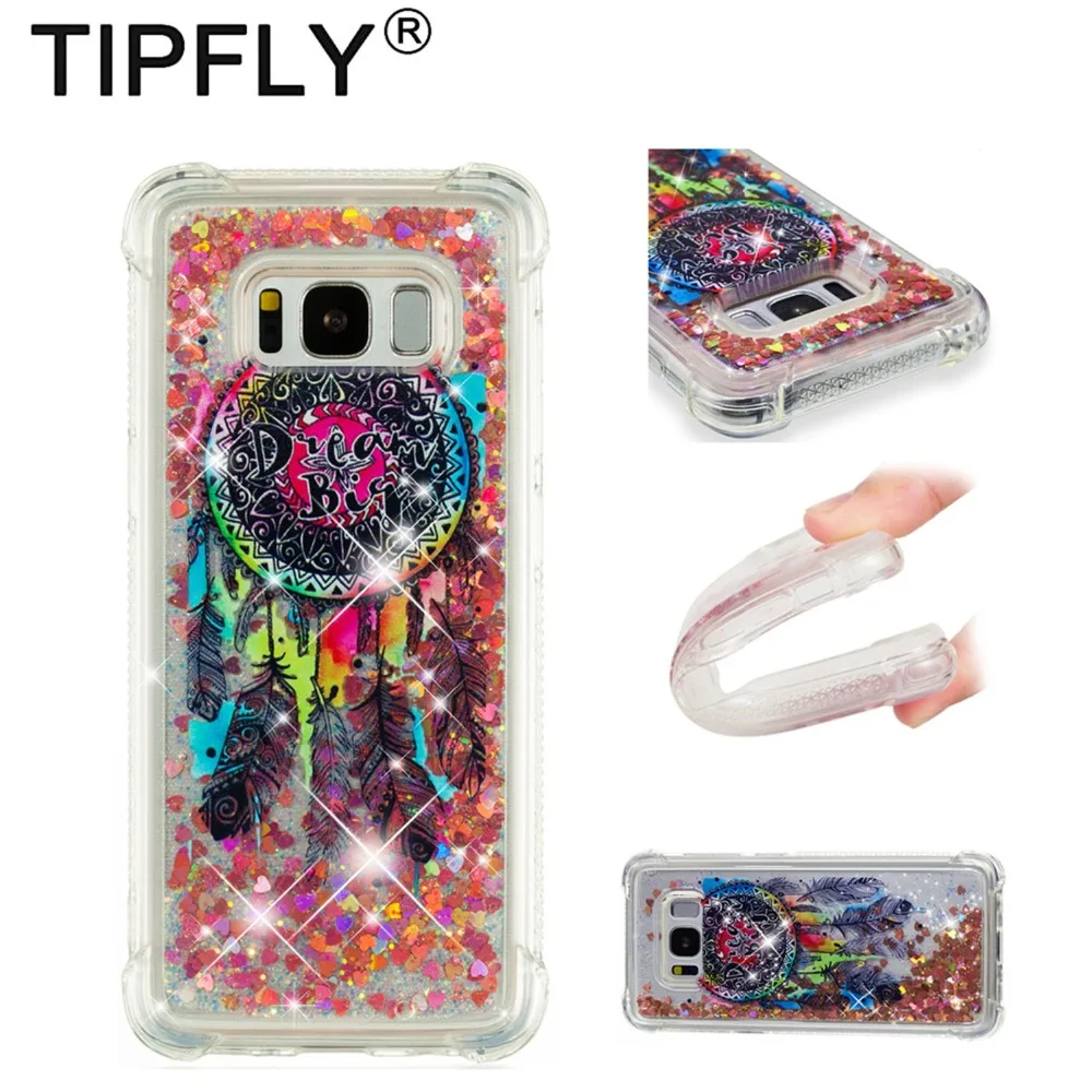 TIPFLY для принципиально samsung S8 S 8 кремния Мягкий ТПУ окрашенные жидкости чехол