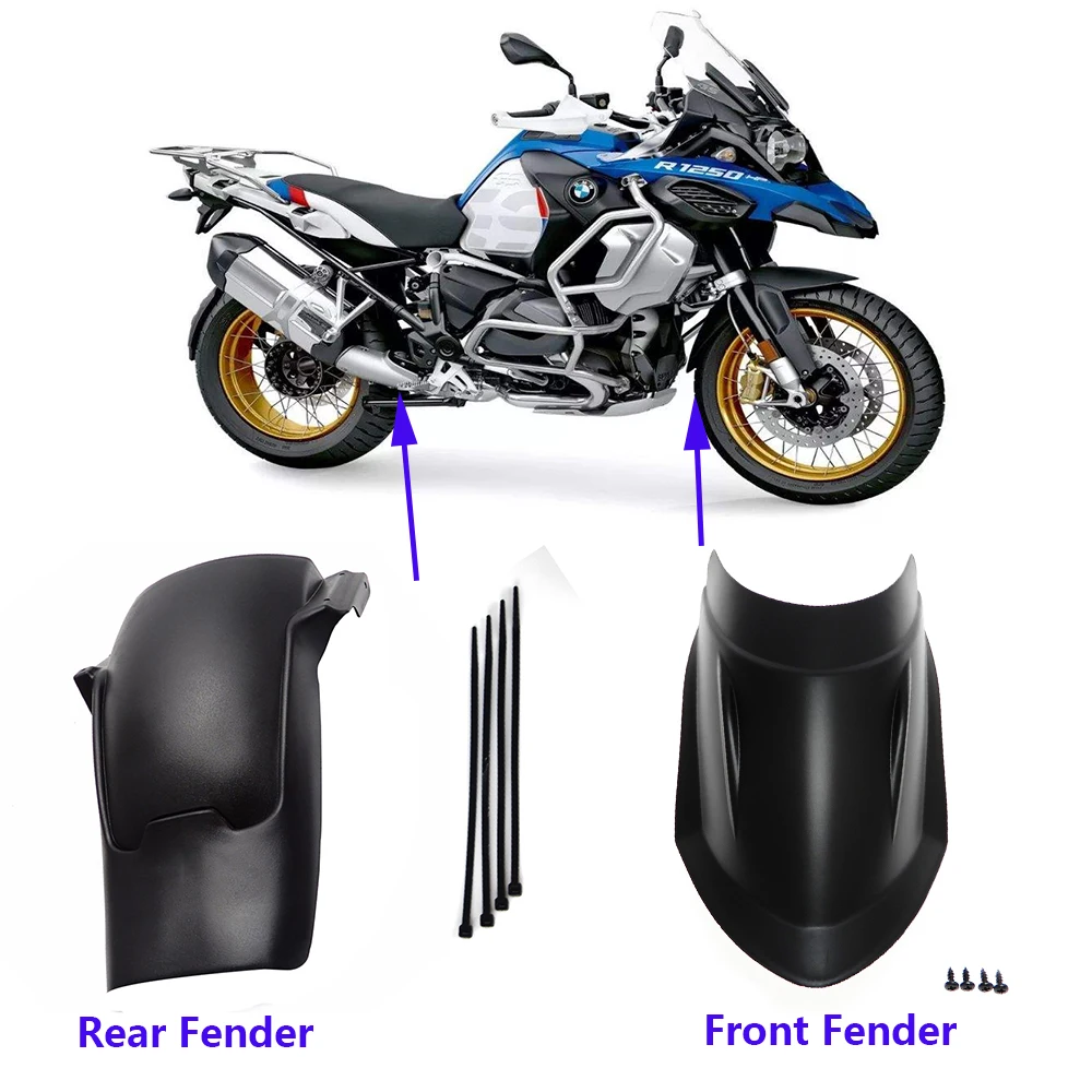 

For BMW GS R1250 LC adv 2019 R1250GS One Set Motorcycle fender Mudguard extension Splash Guard Tire Hugger Parts Accessories