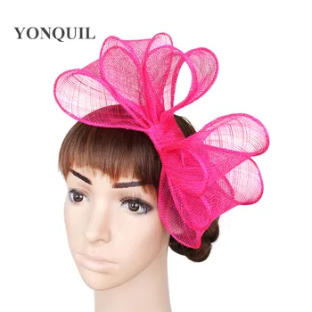 

Hot Pink bowknot fedora Sinamay Fascinator Church Hat bridal headpiece for Wedding Kentucky Derby Ascot Races New Arrival OF1519