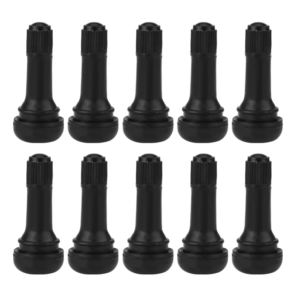 

10Pcs Car Auto TR413 / TR415 Wheel Snap In Tire Tyre Valve Stem Short Rubber Valve