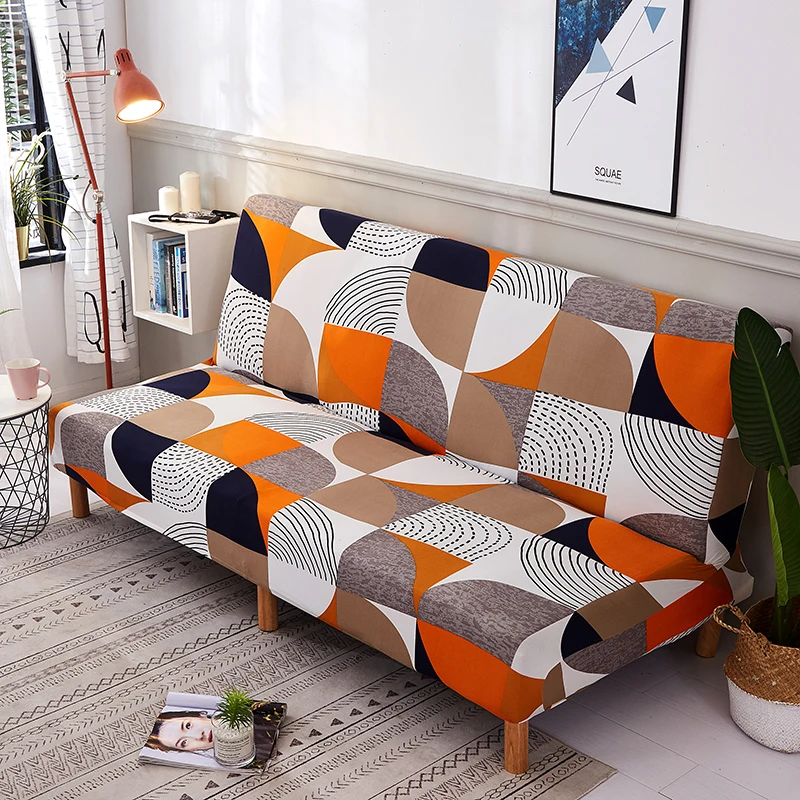 

Geometric All-inclusive Folding Sofa Bed Cover Elastic Stretch Tight Wrap Sofa Slipcover Couch Cover Without Armrest copridivano