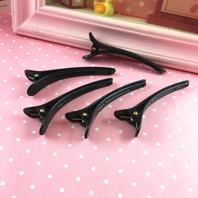 1 Pcs Black Hair Grip Clips Hairdressing Sectioning Cutting Hair Clamps Clip Professional Plastic Salon Styling Hair Clips