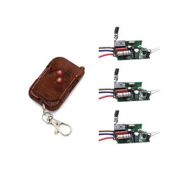 

Simple and Practical AC220V Wireless Remote Control Switch with Manual Button 3pcs Receiver and1pcs Peach Transmitter 315/433MHZ