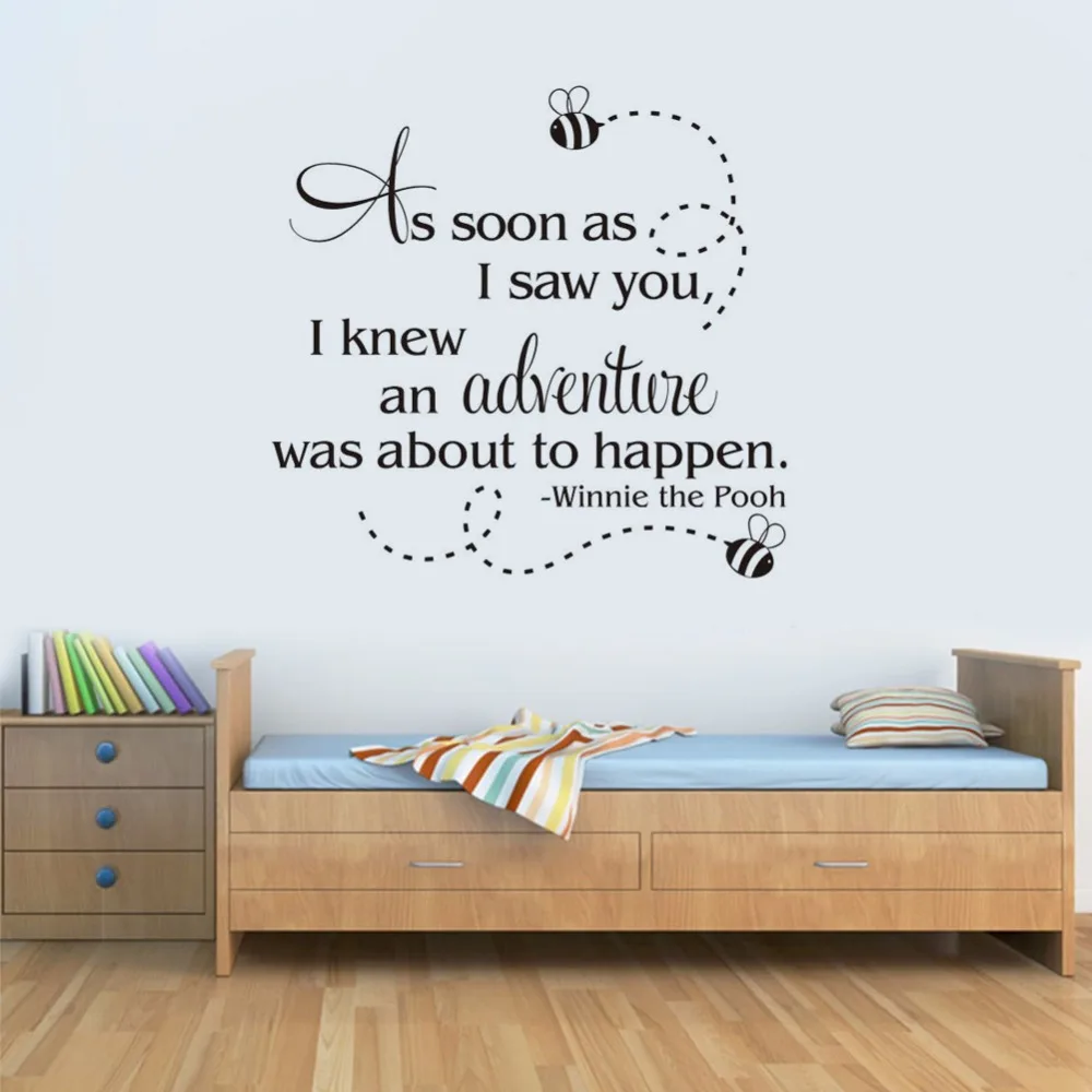 AS SOON AS I SAW YOU Quote Winnie the pooh decal sticker vinyl wall art ASI2 