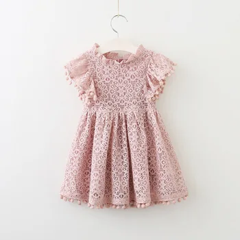 

Summer New Children's Clothing Sweet Girls Lace Mini Dress Kids Baby 2 Years Princess Dress For 1st Birthday Gift