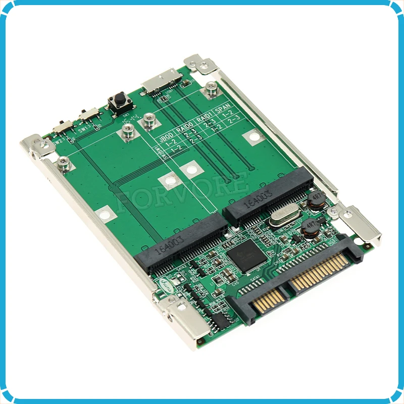 2 5 &quotSATA III двойной мини SATA USB 3 0 mSATA SSD Raid контроллер конвертер карт с кабелем|Платы
