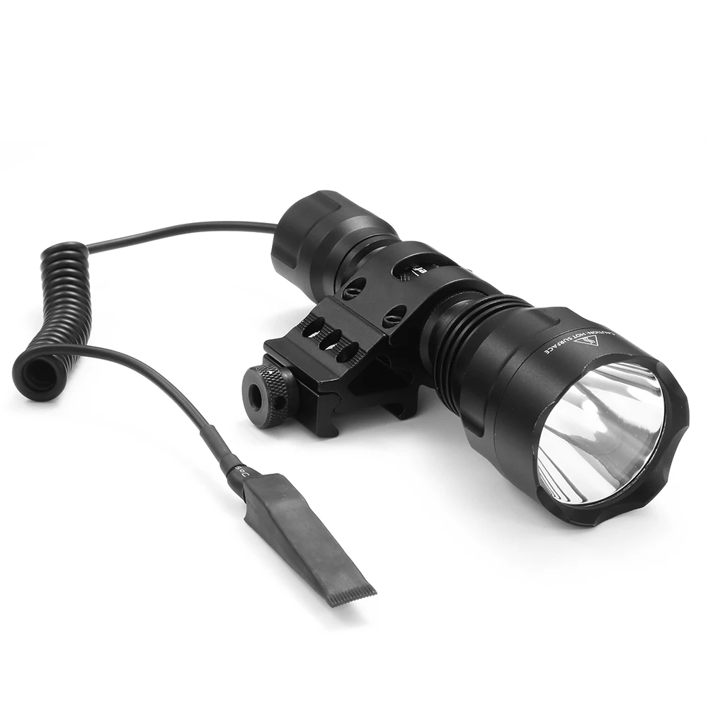 AloneFire C8 CREE XML T6 L2 U3 светодиодный тактический флэш-светильник фонарь Zaklamp 20 мм крепление для страйкбола прицел ружья светильник 18650 батарея