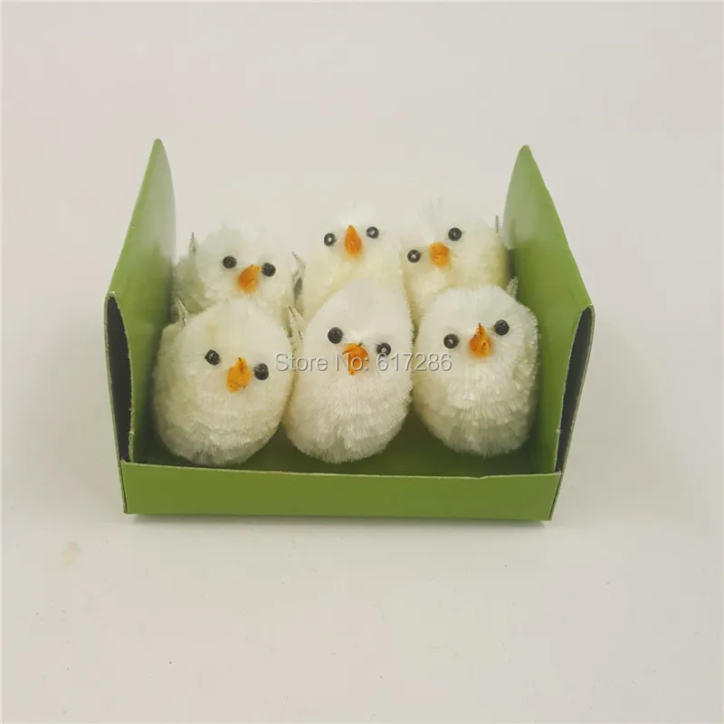 

Easter chicken Easter chicks Pack of 4 sets White Chenille Chicks Easter Hat Ornament Easter Home Party Favors