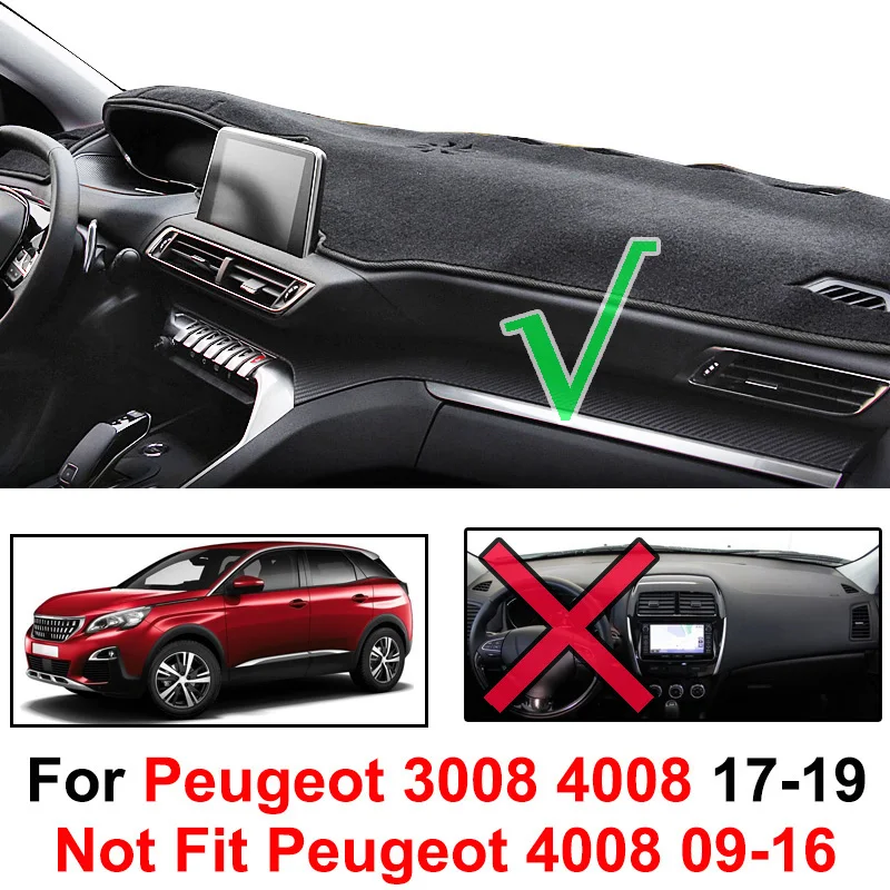 AX xukey для peugeot 3008 MK2 dashmatt коврик на приборную панель солнцезащитный тент приборная панель покрытие ковра