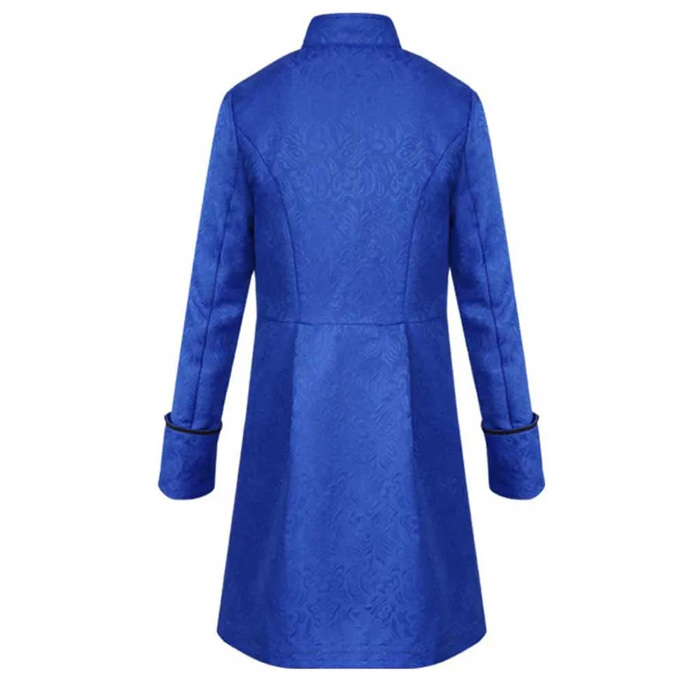 JAYCOSIN Мужское пальто с длинными рукавами зимнее теплое винтажное фрак черный, белый, синий пиджак пальто Пуговицы для верхней одежды