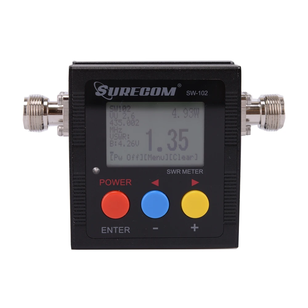 

409SHOP PRODUCT SW-102 SW102 vswr 125MHz~525MHz N connectormeter with frequency counter & power meter / swr meter