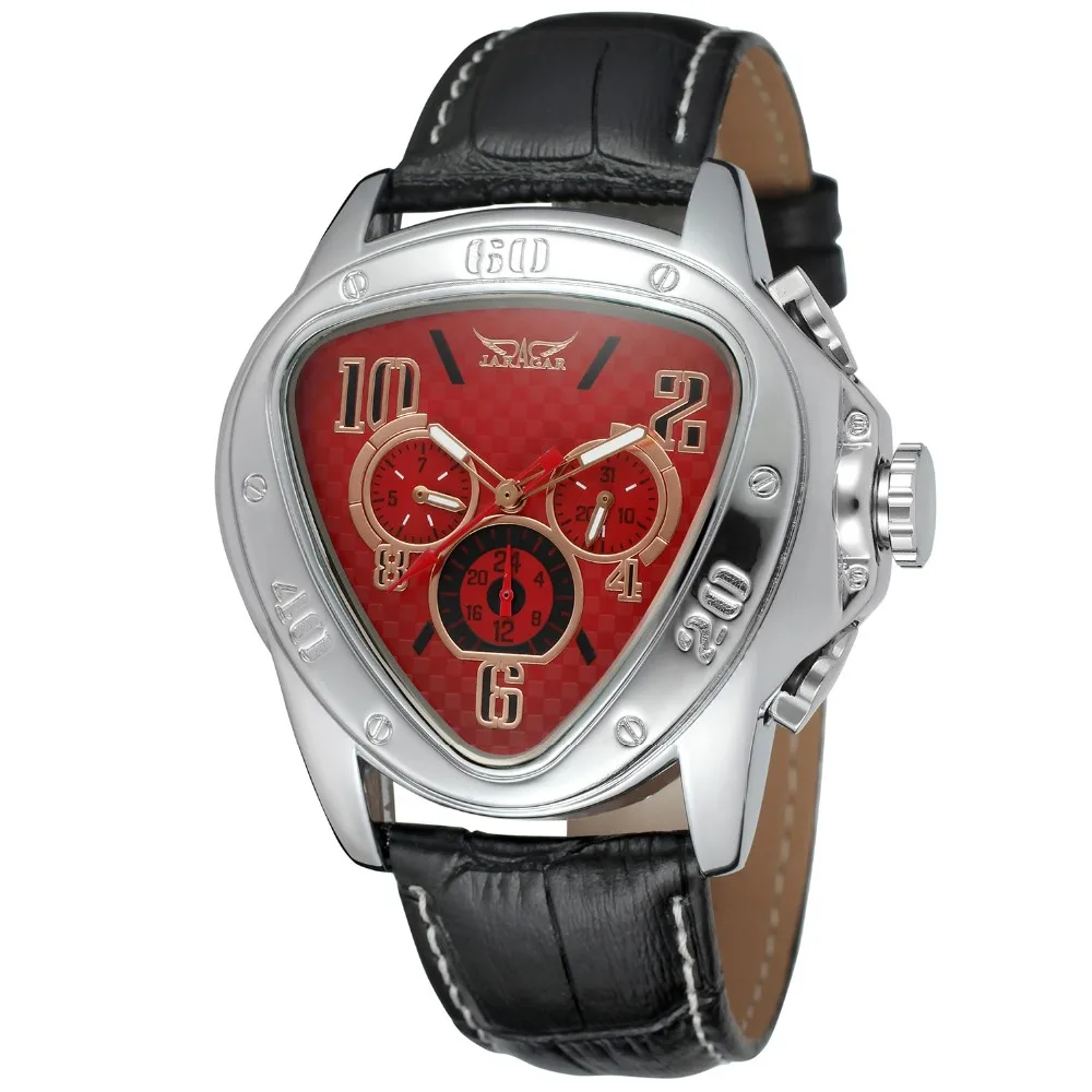 2016 Highly Welcomed Jargar Hottest Sale Automatic Watch in Stock Genuine Leather Strap