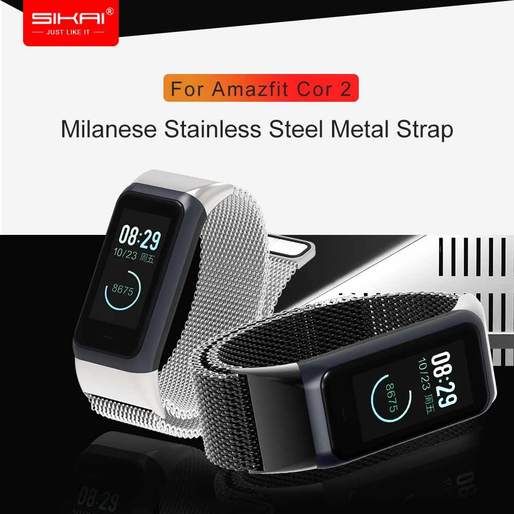 

SIKAI Millanses Watch Strap For Huami Amazfit Cor 2 Watch Magnetic Band For Amazfit Cor 2 Easy Install Watchband For Amazfit