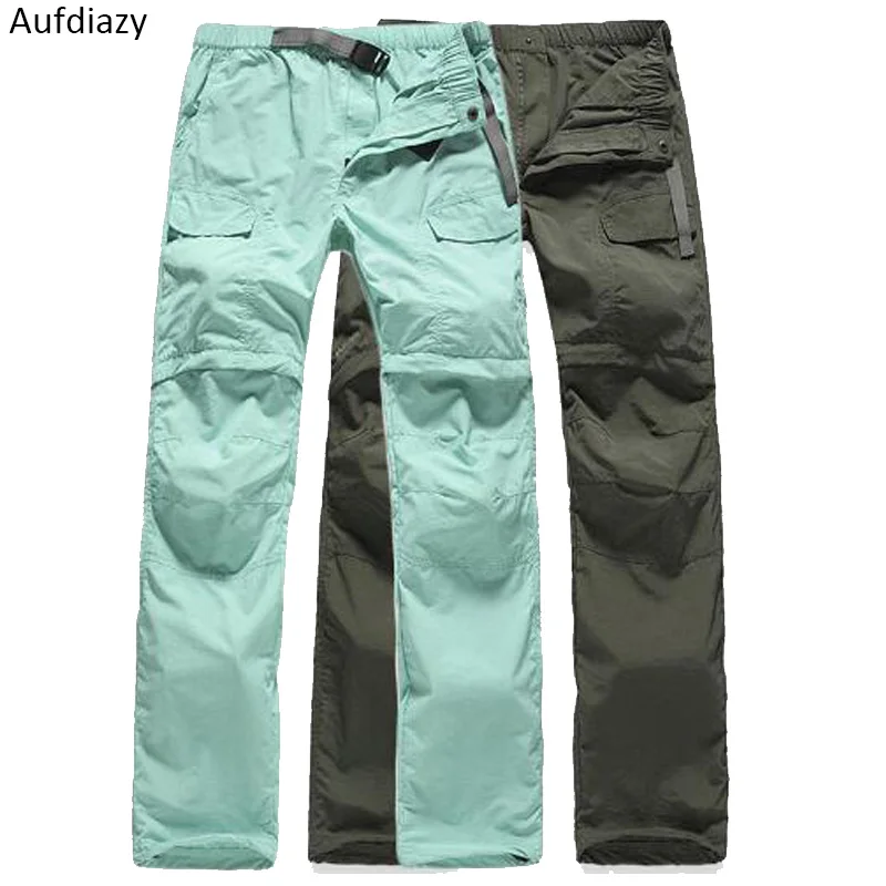 

Aufdiazy Women's Removable Breathable Quick Dry Outdoor Hiking Pants Female Trekking Sport Trousers Camping Shorts Pants JW016