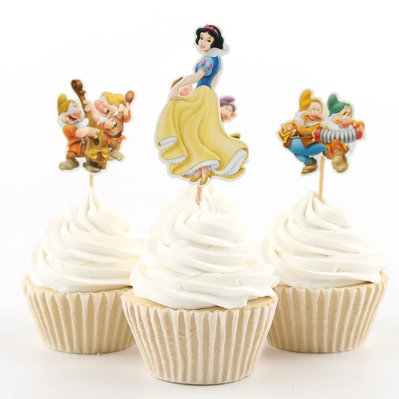 Blanche Neige Et Les Sept Nains Cupcake Toppers Picks Decoration Pour Enfants Fete D Anniversaire Favorise Fournitures De Decoration 24 Pcs Aliexpress