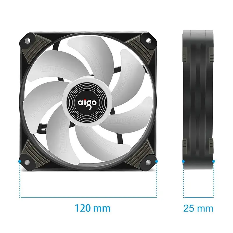 Aigo ICY X1 высокоэффективный чехол для ПК Вентилятор 120 мм вентилятор охлаждения