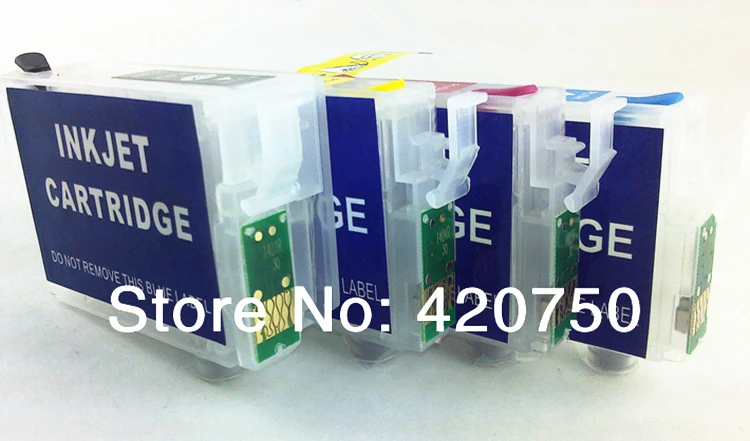 Пустые перезаправляемые картриджи для Epson T1431-T1434, подходит для работы с WP-7011 WP-7018 WP-7511 WP-7521 WF-3011 WF-3521 и т. д., с чипом Arc