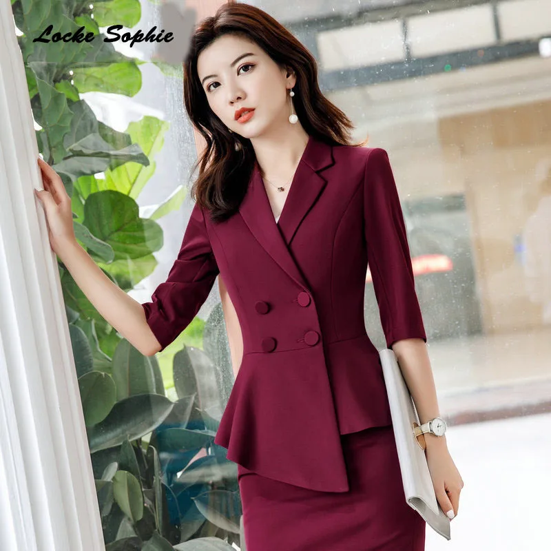 1pcs Women Blazers coats 2019 Summer cotton blend Splicing irregular Small Suits jackets ladies Skinny Blazers Suits coats Girls