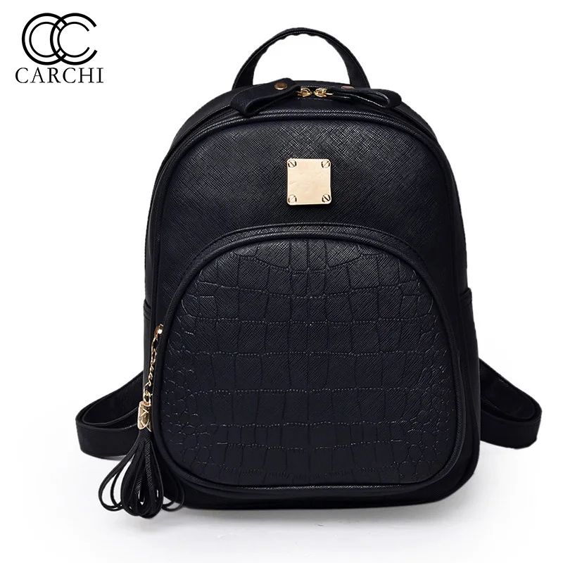 CARCHI Women Backpack Cute PU Leather Backpacks Casual Bag Women Female Travel Backpack Woman