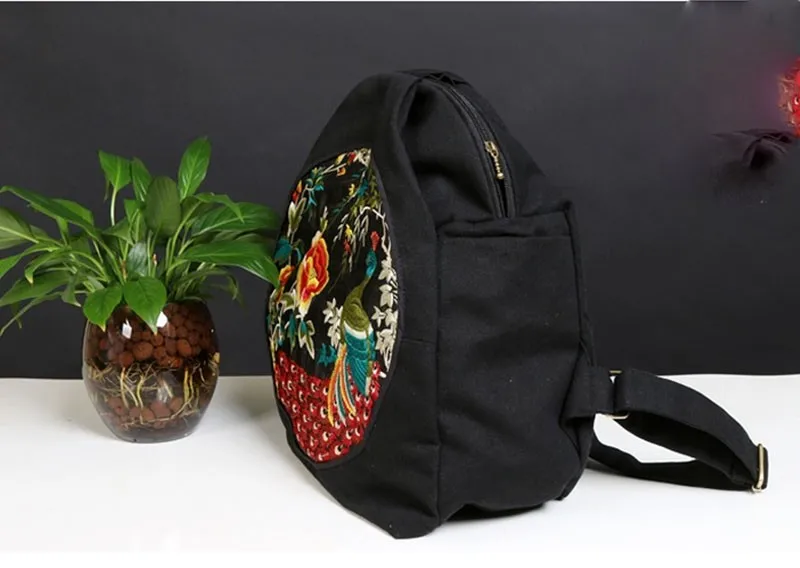Бренд XIYUAN, винтажный этнический рюкзак с вышивкой, женская сумка ручной работы с цветочной вышивкой, дорожные сумки, школьный рюкзак, Mochila