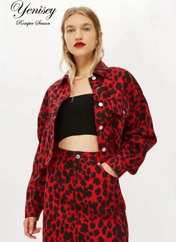 

E1010U7 autumn new European and American fashion leopard grain coat # 6333