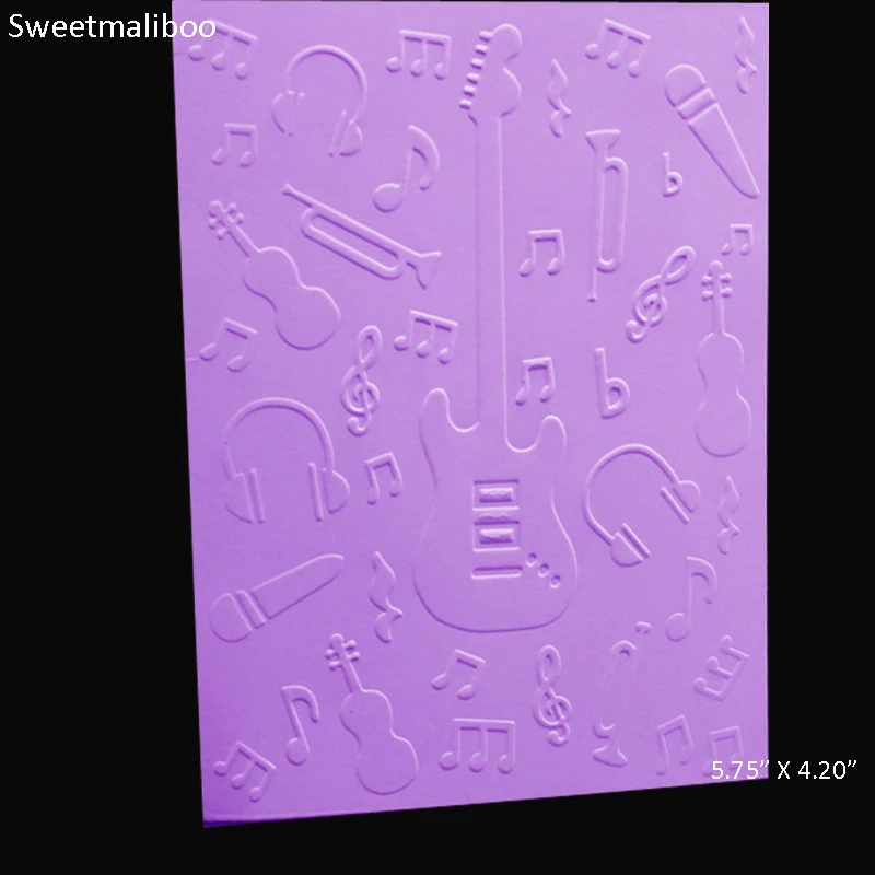 EF-0059 guitar music  embossing