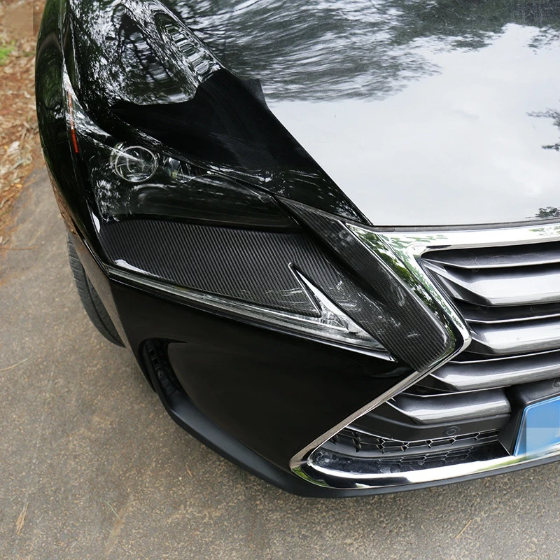 Настоящие углерод волокна фары веки аксессуары передняя фара брови для Lexus NX