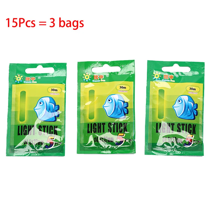 

10/15Pcs 4.5*37mm Fishing Float Fluorescent Lightstick Light Night Float Rod Lights Dark Glow Stick Useful Lots Fishing