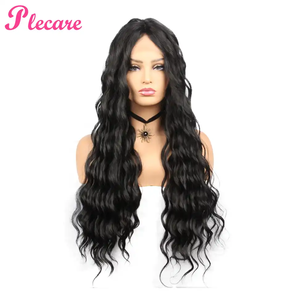 Spiksplinternieuw Allaosify Hair Synthetic Lace Front Wigs Deep Wave Wigs Black Pink NC-72
