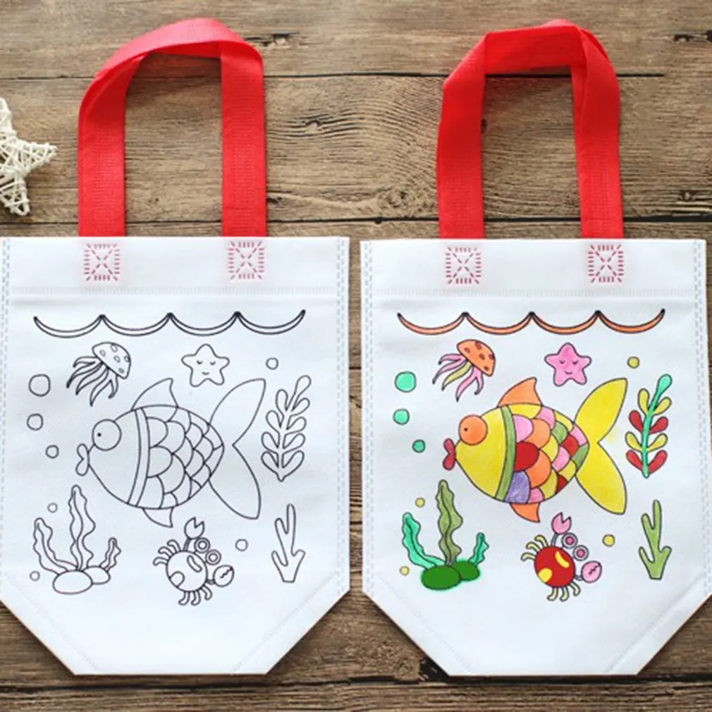 

Kids Puzzles DIY Environmental Protection Graffiti Bag Antistress Educational Toys Baby Hand Painting DIY Coloring Drawing Toys