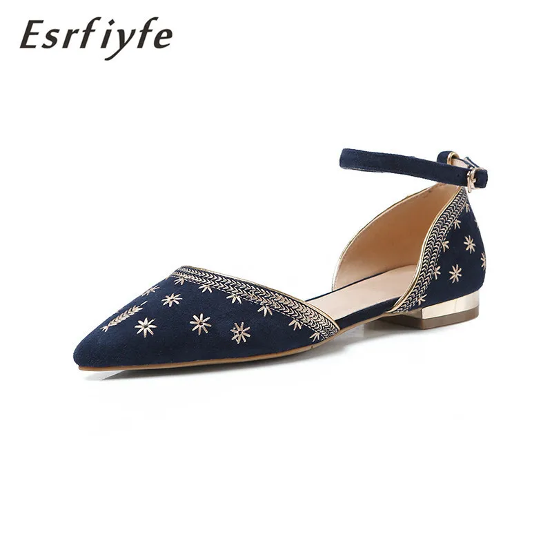 

ESRFIYFE 2019 New Genuine Suede Gladiator Women Summer Shoes Pointed Toe Fashion Women Sandals Casual Comfortable Female Sandals