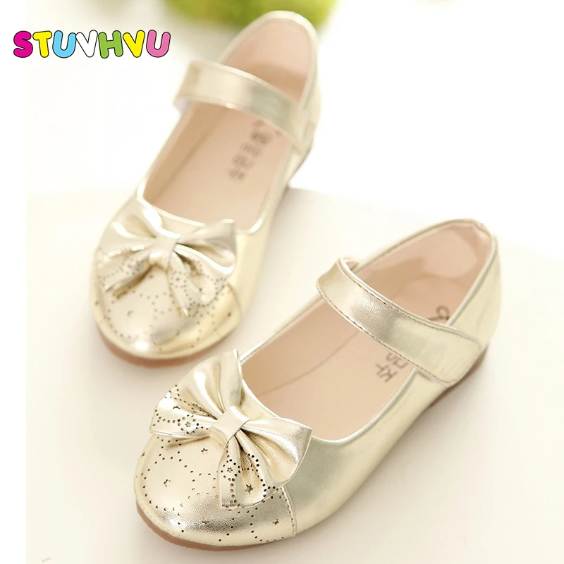 rose gold flower girl shoes