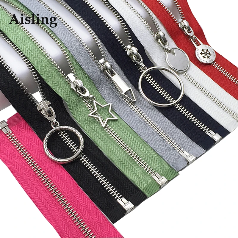 

High Quality 70/80CM Open-end Metal Zipper For Sewing Eco-friendly Jackets Coat Zippers Zip Repair DIY Garment Accessories D678