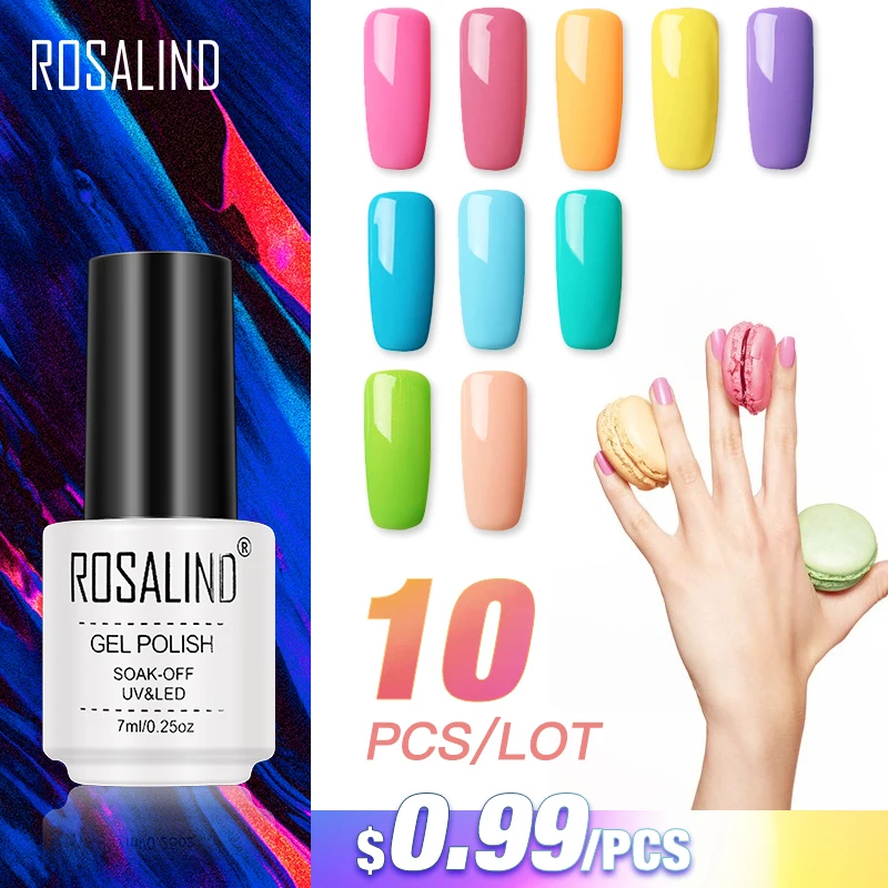 Гель лак для ногтей ROSALIND 10 шт./компл.|Гель ногтей| |