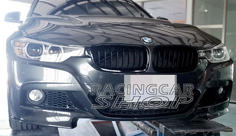 Real Carbon Fiber Front Lip Spoiler Splitters 1pair For BMW F34 GT Gran Turismo M-Sport Bumper 2014UP