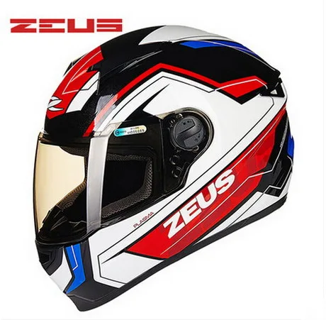 Мотоциклетный шлем ZEUS на все лицо АБС пластик с сертификатом DOT Размеры M L XL XXL