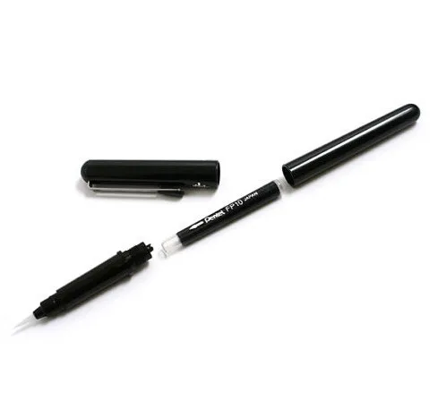 Япония Pentel ручка-кисть для каллиграфии многоразовая карманная Кисть ручка+ черные чернильные картриджи для дизайна мультфильмов рисунок