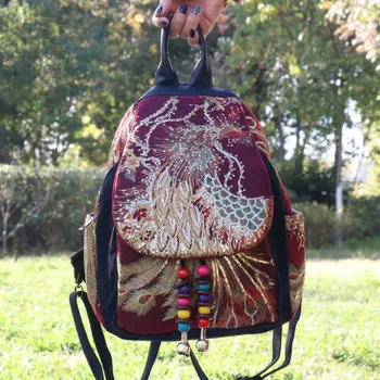 

Fashion National Embroidery Small Women Backpacks!Nice Animal Embroideried Lady backrack All-match Vintage Bohemian Backpacks