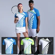 Рубашка Спортивная одежда для бега быстросохнущая рубашка для бадминтона для женщин и мужчин теннисная игра с коротким рукавом фитнес шорты и юбка