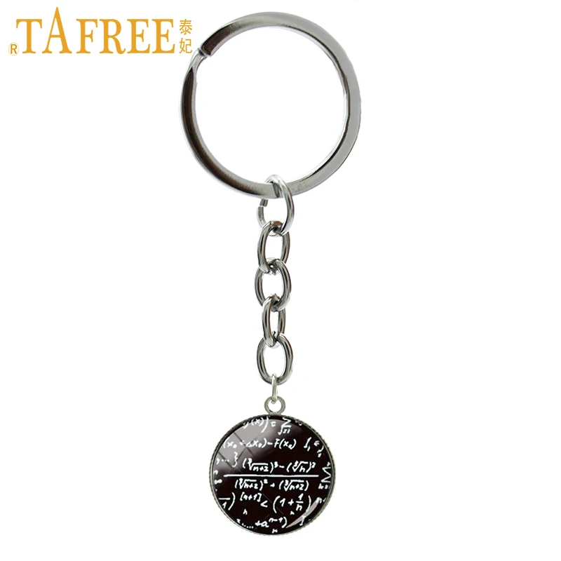 

TAFREE Vintage Mathematical Formula keychain school blackboard writing Math Greek Symbol key chains teachers jewelry gift B1242