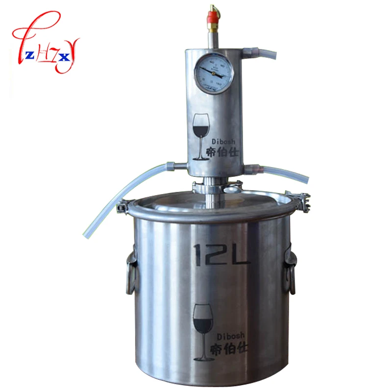 

12L Stainless Steel Moonshine Distiller Vol Liqour Maker Brandy Whiskey Vodka Machine Fermentation Tank distiller pot/boilers