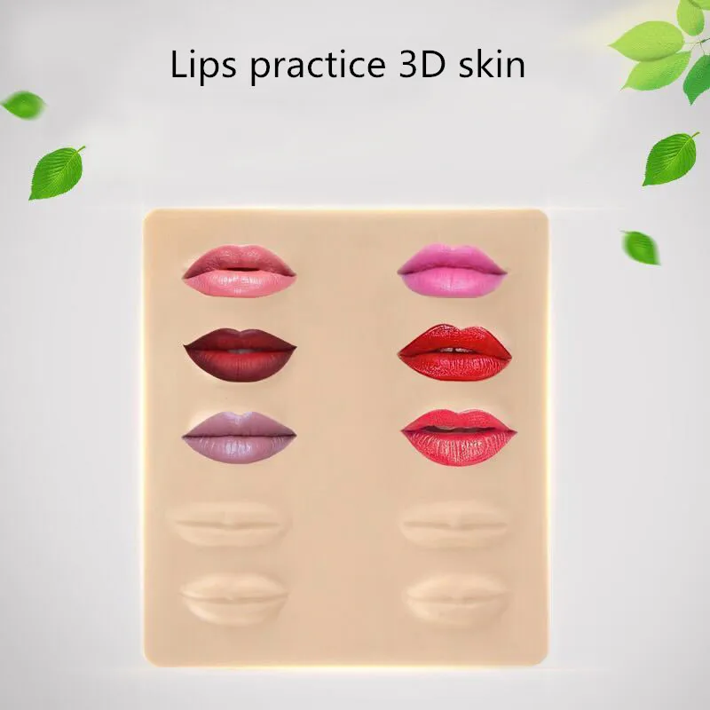 

Free Shipping 5Pcs Superior 3D Tattoo Practice Skin Permanent Makeup Lips Training False Skin