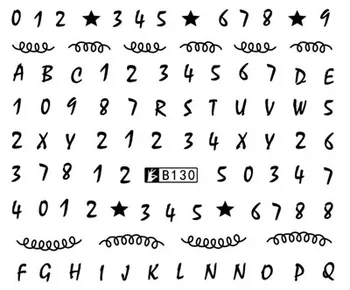 

Stickers for Nails Water Decals 26 English Letter Numbers Nail Slider Art Design Decorations Accessoires Manicure Adhesive