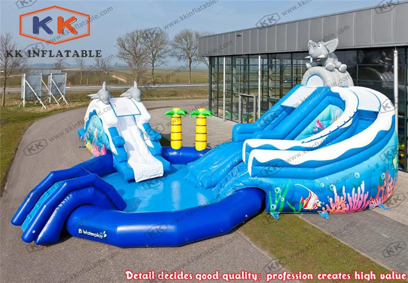 inflatable pool water slide