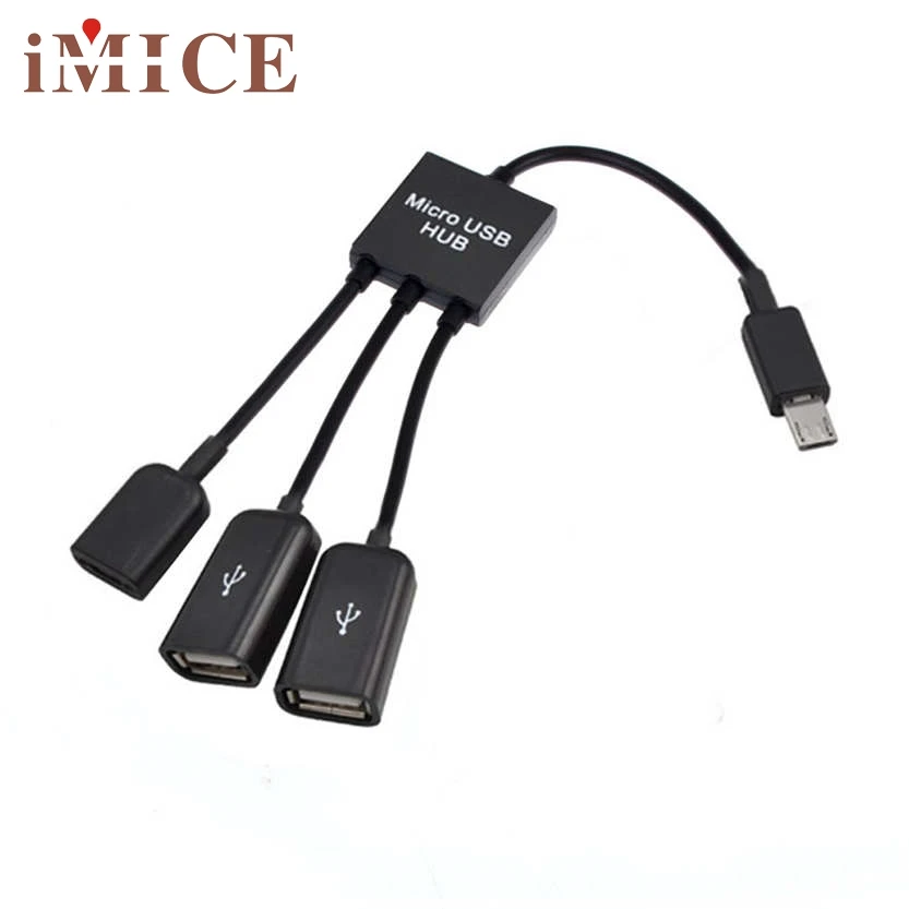 

Original iMice 3 in 1 USB OTG Cable Adapter Micro USB Hub USB OTG Adapter for Smartphone and Tablet