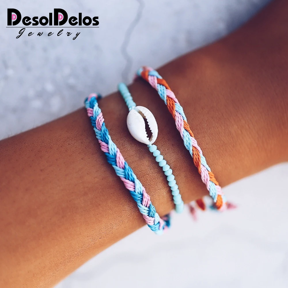 3pcs Boho S Handmade String Bracelet Knotted Woven Friendship Boho S Handmade String Bracelet