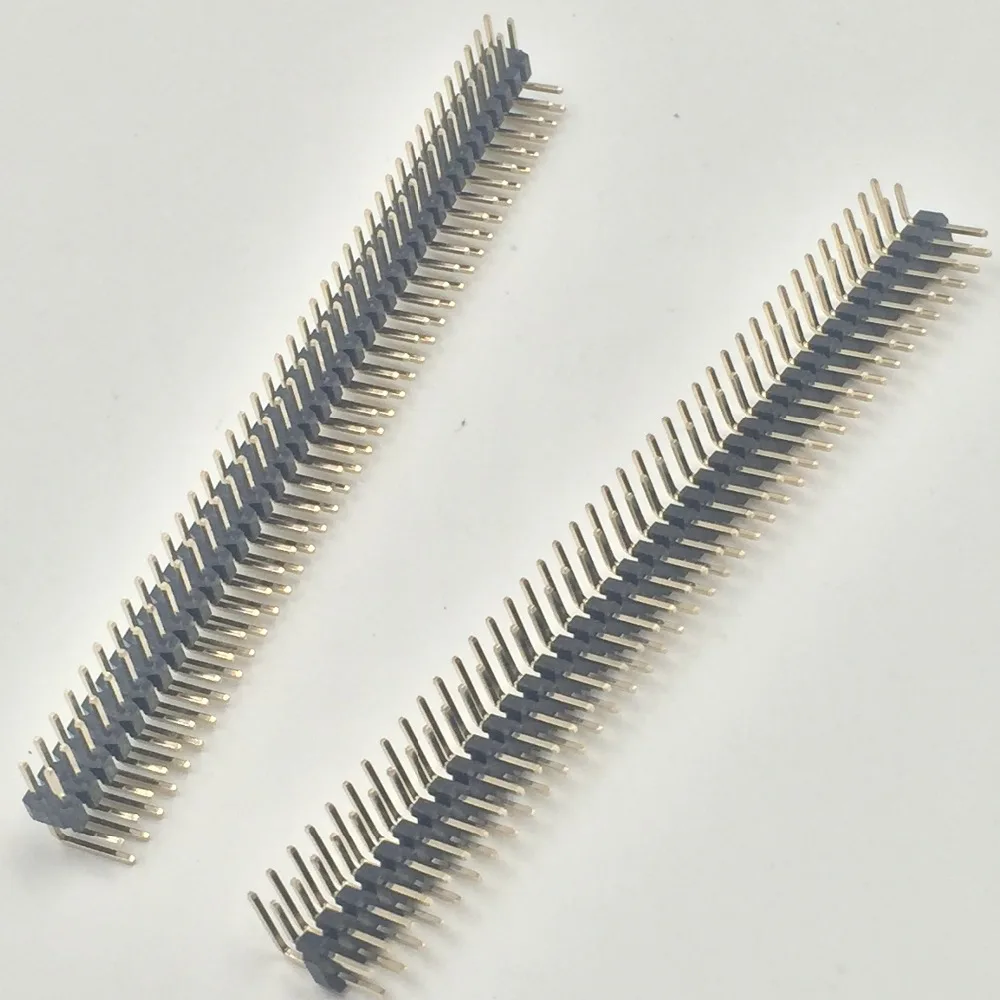 

20pcs 40P Double Row Right Angle Pin Male Header Strip 2mm Pitch