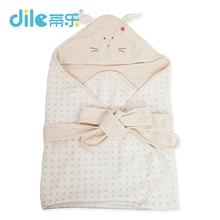Dile winter Infant swaddle wrap Cotton Baby swaddling Blanket Kids Sleeping Bag Receiving Blankets with hooded