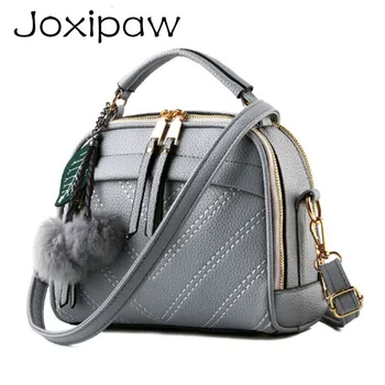 

Joxipaw Brand New women messenger bags lady cute handbags Girls shoulder bag bolsas Gray Pink Black Blue Beige Sac A Epaule